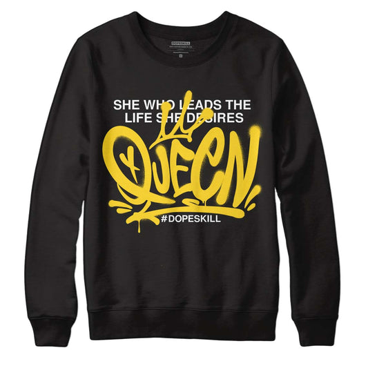 Black Tour Yellow AJ 4 Thunder DopeSkill Sweatshirt Queen Graphic