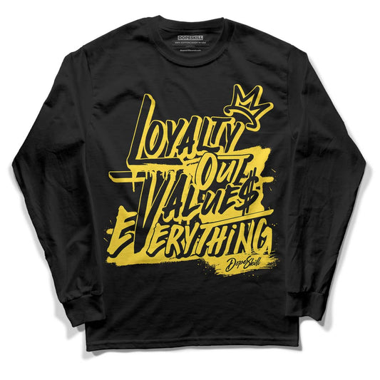 Black Tour Yellow AJ 4 Thunder DopeSkill Long Sleeve T-Shirt LOVE Graphic