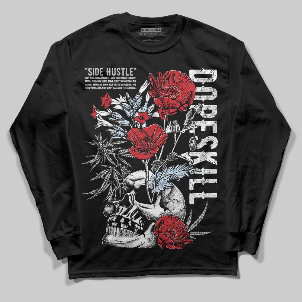 Black Metallic Reimagined 5s DopeSkill Long Sleeve T-Shirt Side Hustle Graphic