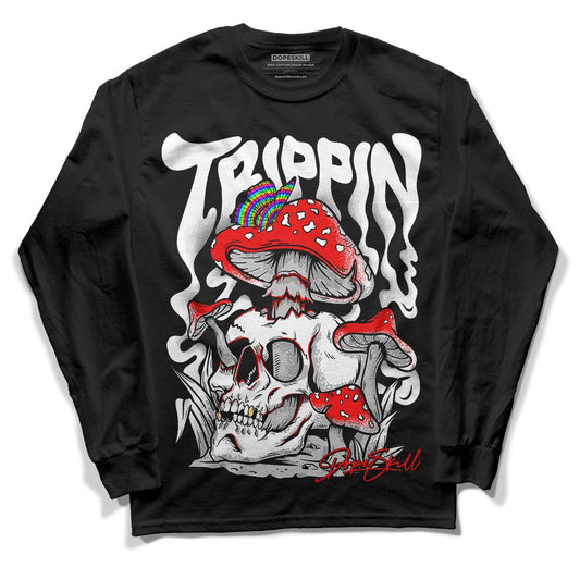 85 Black White 1s DopeSkill Long Sleeve T-Shirt Trippin Graphic