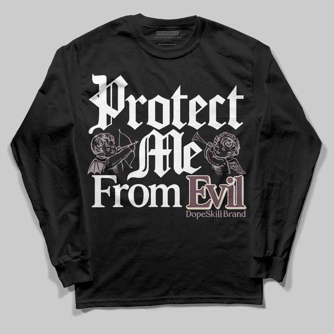 A Ma Maniere x "Violet Ore" 5s DopeSkill Long Sleeve T-Shirt Protect Me From Evil Graphic