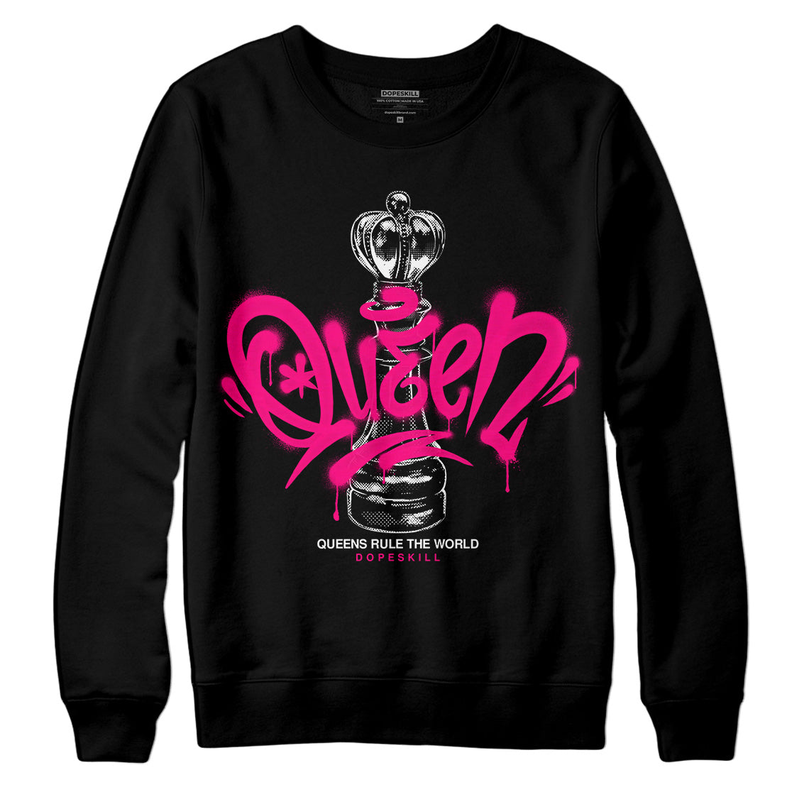 Fierce Pink 1s DopeSkill Sweatshirt Queen Chess Graphic