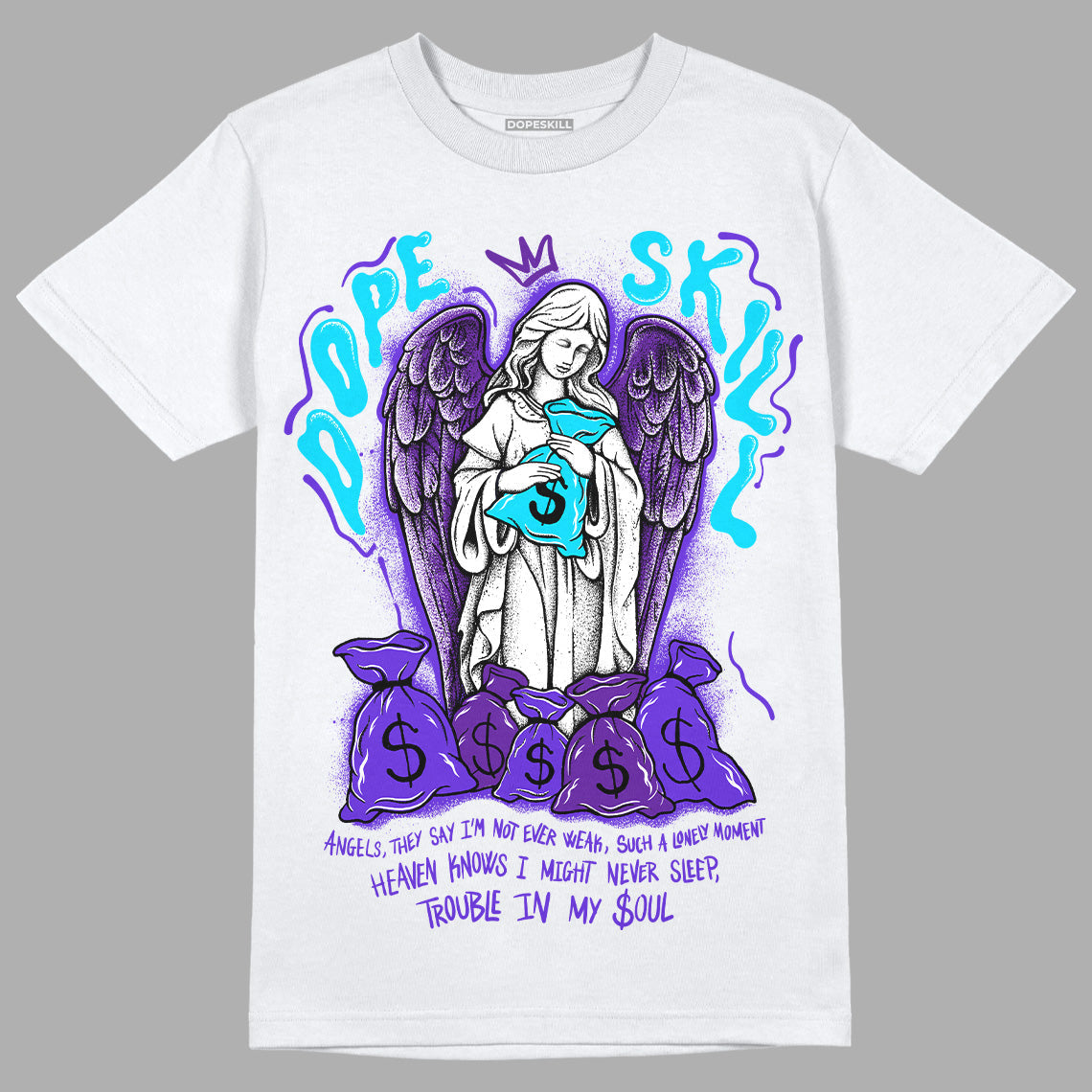 Aqua 6s DopeSkill T-Shirt Angels Graphic