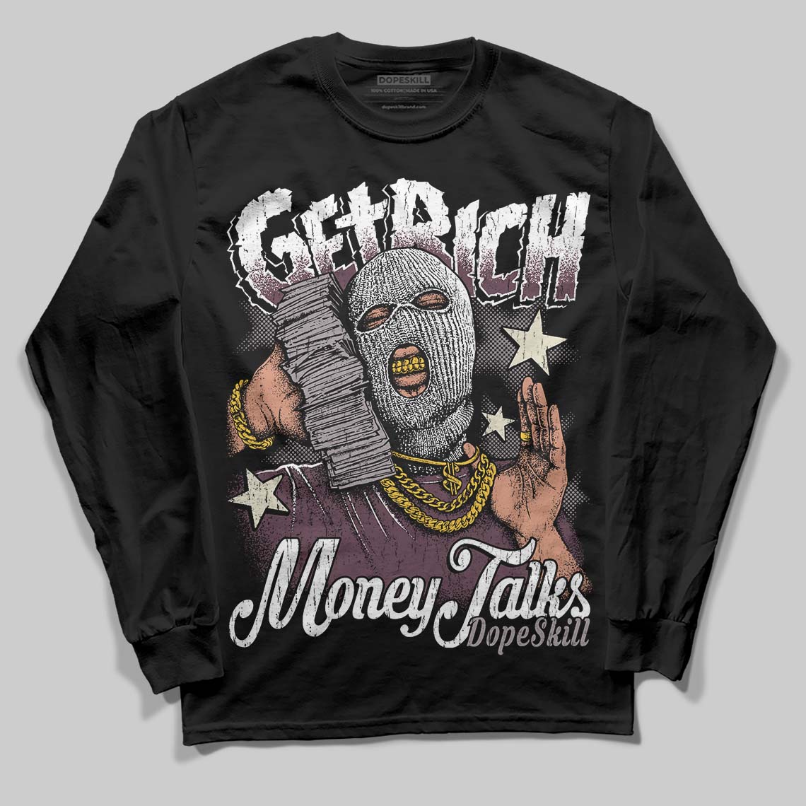 A Ma Maniere x "Violet Ore" 5s DopeSkill Long Sleeve T-Shirt Get Rich Graphic