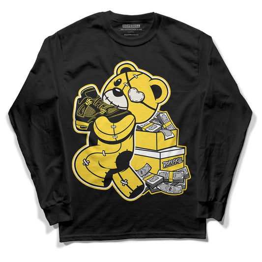 Black Tour Yellow AJ 4 Thunder DopeSkill Long Sleeve T-Shirt Bear Steals Sneaker Graphic