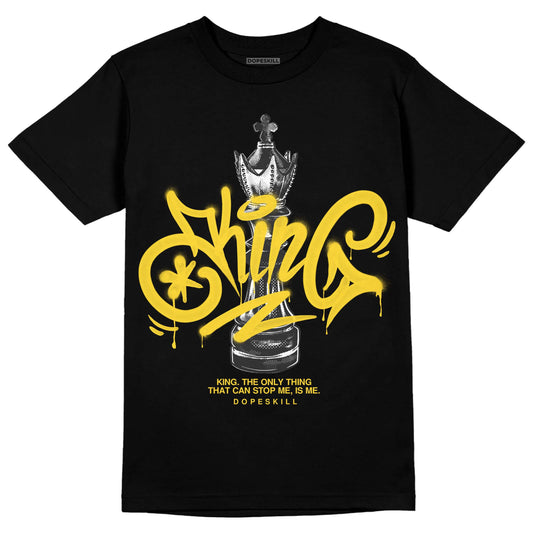 Black Tour Yellow AJ 4 Thunder DopeSkill T-Shirt King Chess Graphic