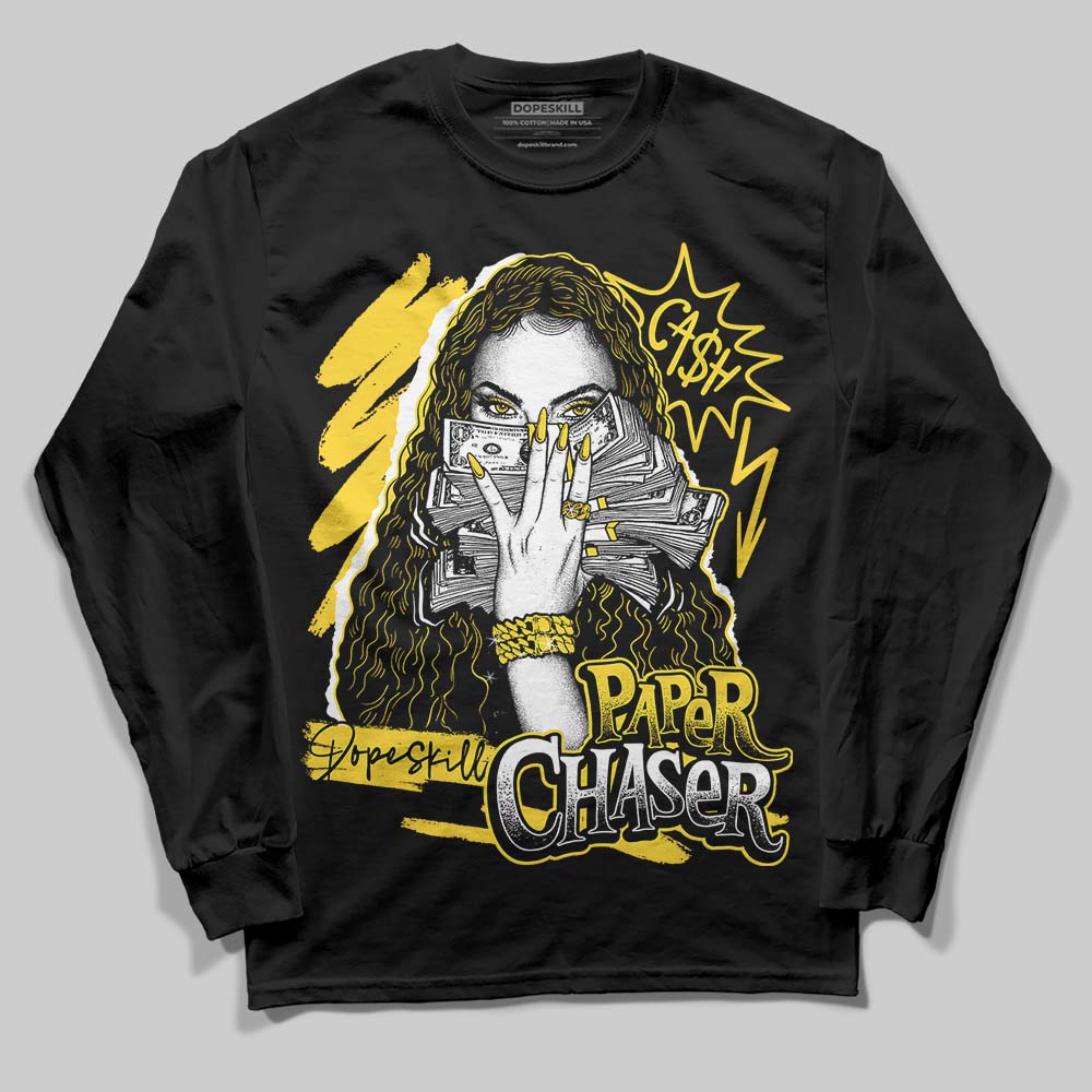 Black Tour Yellow AJ 4 Thunder DopeSkill Long Sleeve T-Shirt NPC Graphic