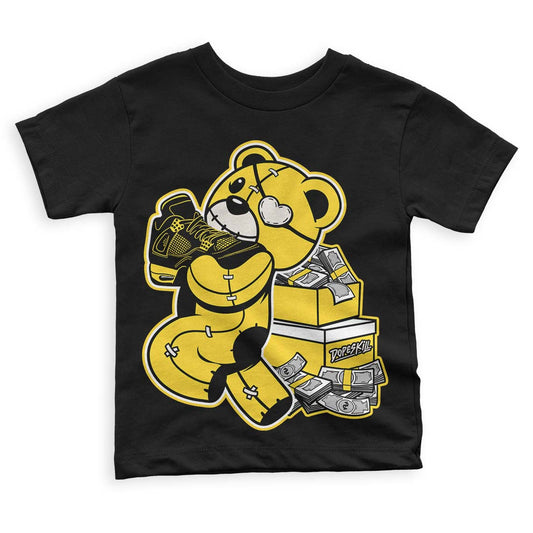 Black Tour Yellow AJ 4 Thunder DopeSkill Toddler Kids T-shirt Bear Steals Sneaker Graphic