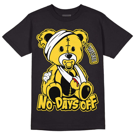 Black Tour Yellow AJ 4 Thunder DopeSkill T-Shirt Hurt Bear Graphic
