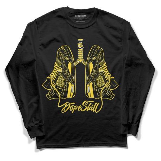 Black Tour Yellow AJ 4 Thunder DopeSkill Long Sleeve T-Shirt Breathe Graphic