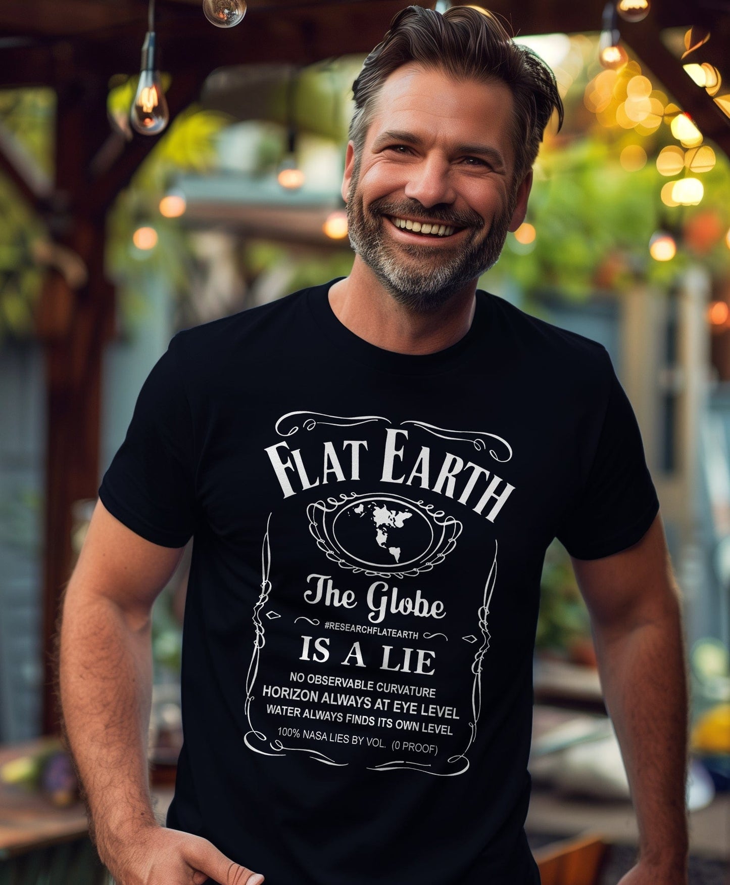 Flat Earth Lies T-Shirt - Funny &