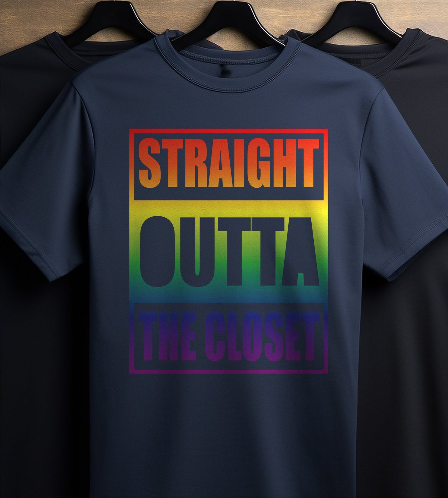 Straight Outta Closet Funny T-Shirt