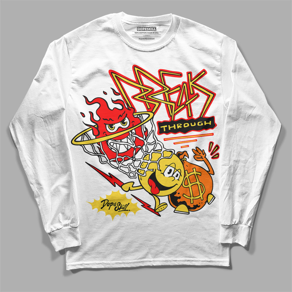 Black Tour Yellow AJ 4 Thunder DopeSkill Long Sleeve T-Shirt Thunder  Graphic