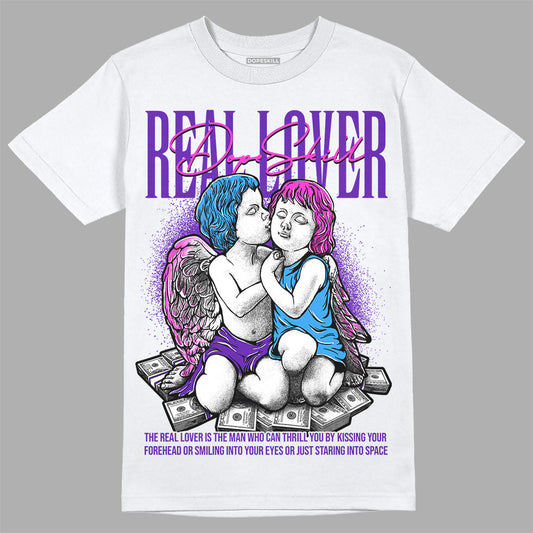 Dunk Purple Championship Court White DopeSkill T-Shirt Real Lover Graphic
