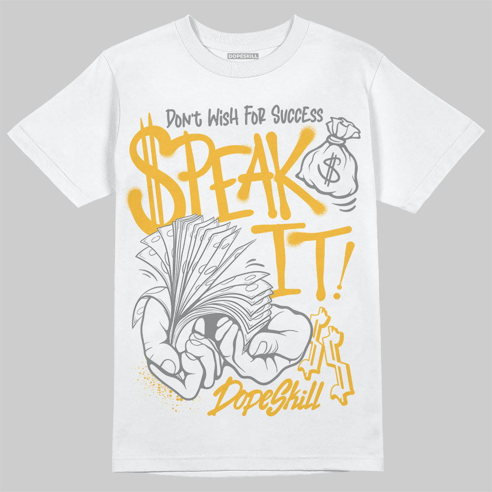 9060 Varsity Gold DopeSkill T-Shirt Speak It Graphic