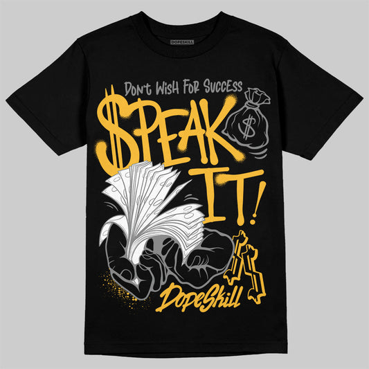 9060 Varsity Gold DopeSkill T-Shirt Speak It Graphic