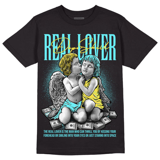 Aqua 5s DopeSkill T-Shirt Real Lover Graphic