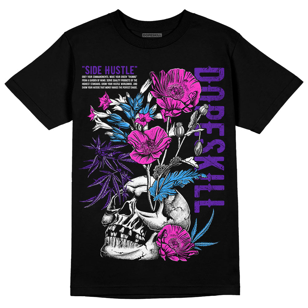 Dunk Purple Championship Court White DopeSkill T-Shirt Side Hustle Graphic