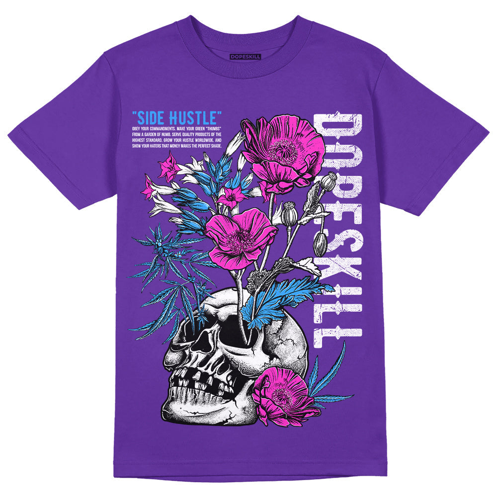 Dunk Purple Championship Court White DopeSkill Purple T-shirt Side Hustle Graphic