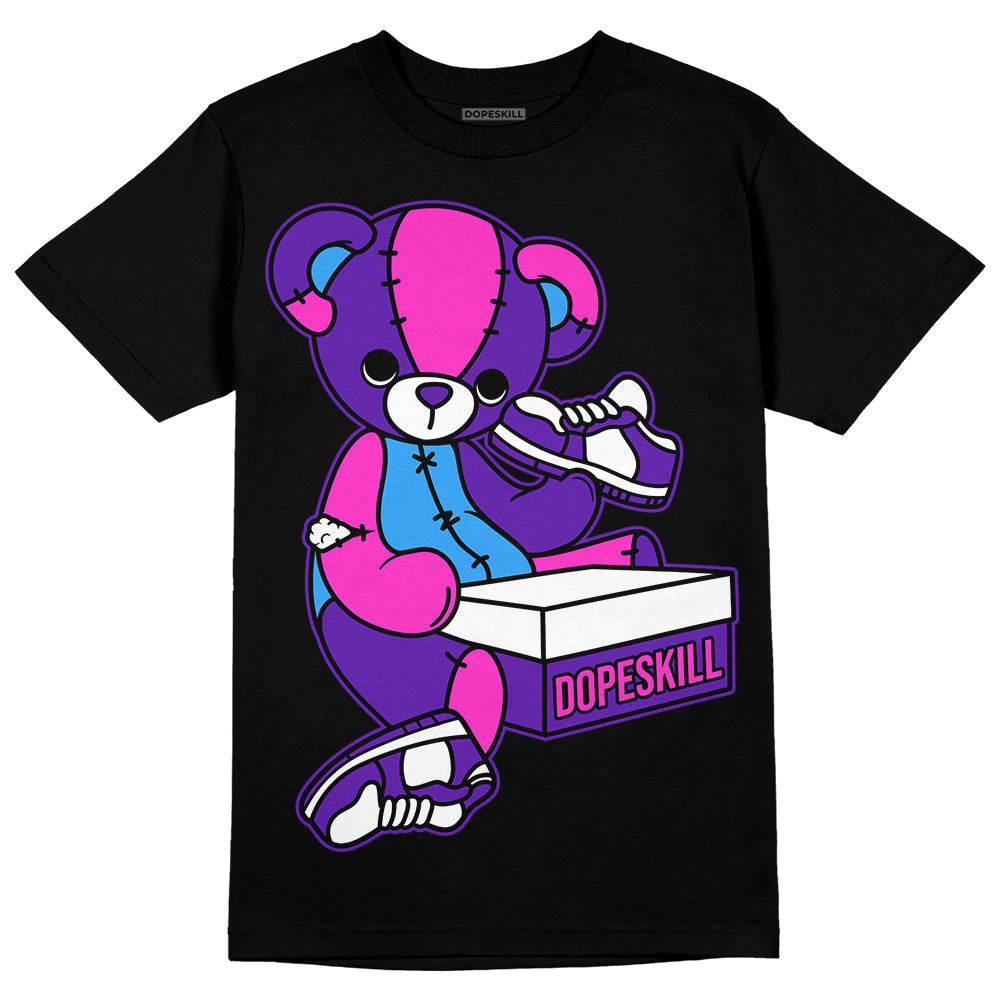 Dunk Purple Championship Court White DopeSkill T-Shirt Sneakerhead BEAR Graphic