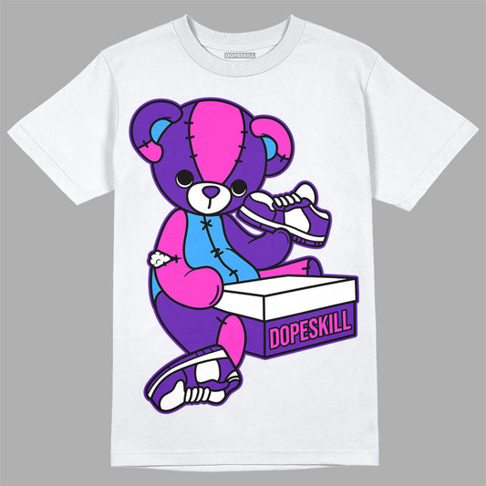 Dunk Purple Championship Court White DopeSkill T-Shirt Sneakerhead BEAR Graphic