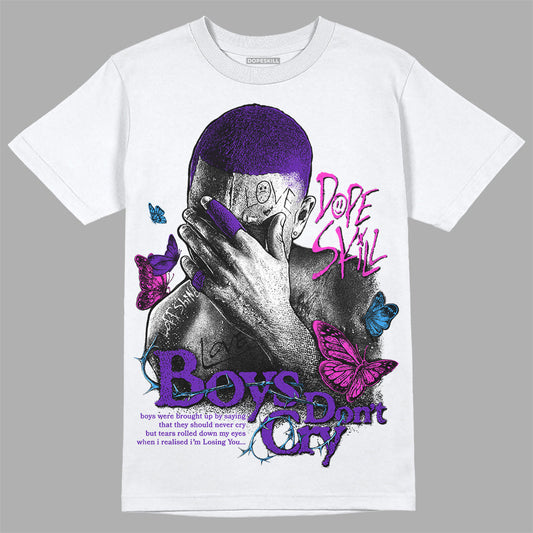 Dunk Purple Championship Court White DopeSkill T-Shirt Boys Don't Cry Graphic