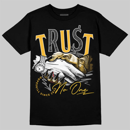 9060 Varsity Gold DopeSkill T-Shirt Trust No One Graphic