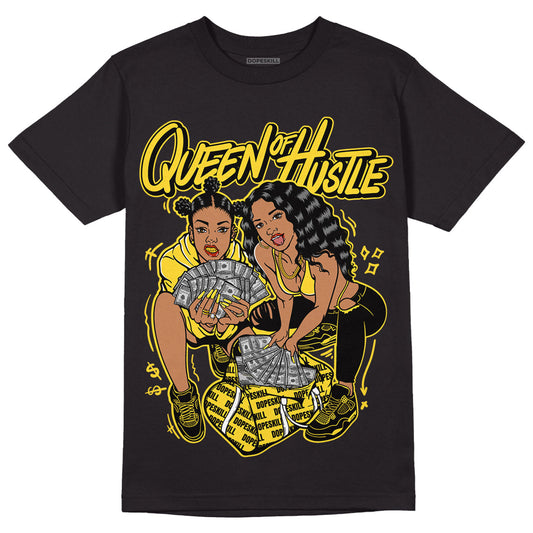 Black Tour Yellow AJ 4 Thunder DopeSkill T-Shirt Queen Of Hustle Graphic