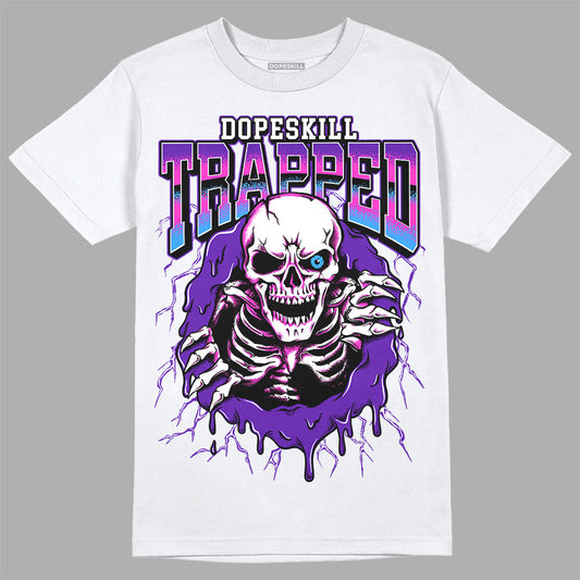 Dunk Purple Championship Court White DopeSkill T-Shirt Trapped Halloween Graphic