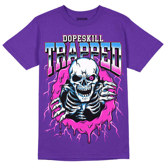 Dunk Purple Championship Court White DopeSkill Purple T-shirt Trapped Halloween Graphic