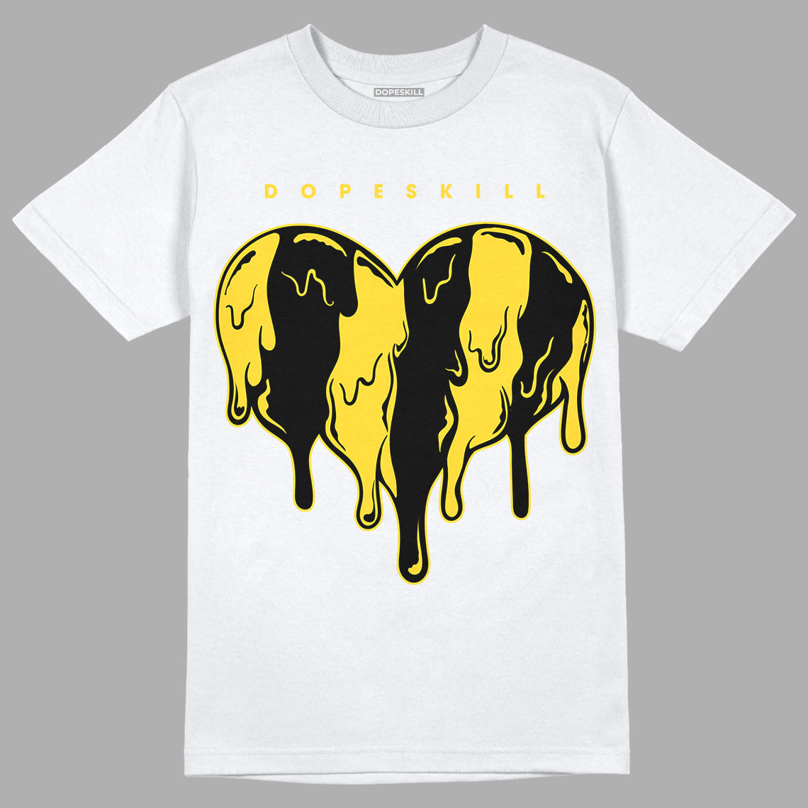 Black Tour Yellow AJ 4 Thunder DopeSkill T-Shirt Slime Drip Heart Graphic