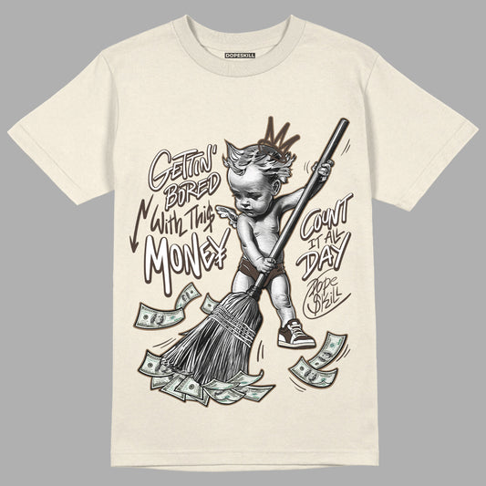 AJ 1 Low OG ‚ÄúReverse Mocha‚Äù DopeSkill Sail T-shirt Gettin Bored With This Money Graphic