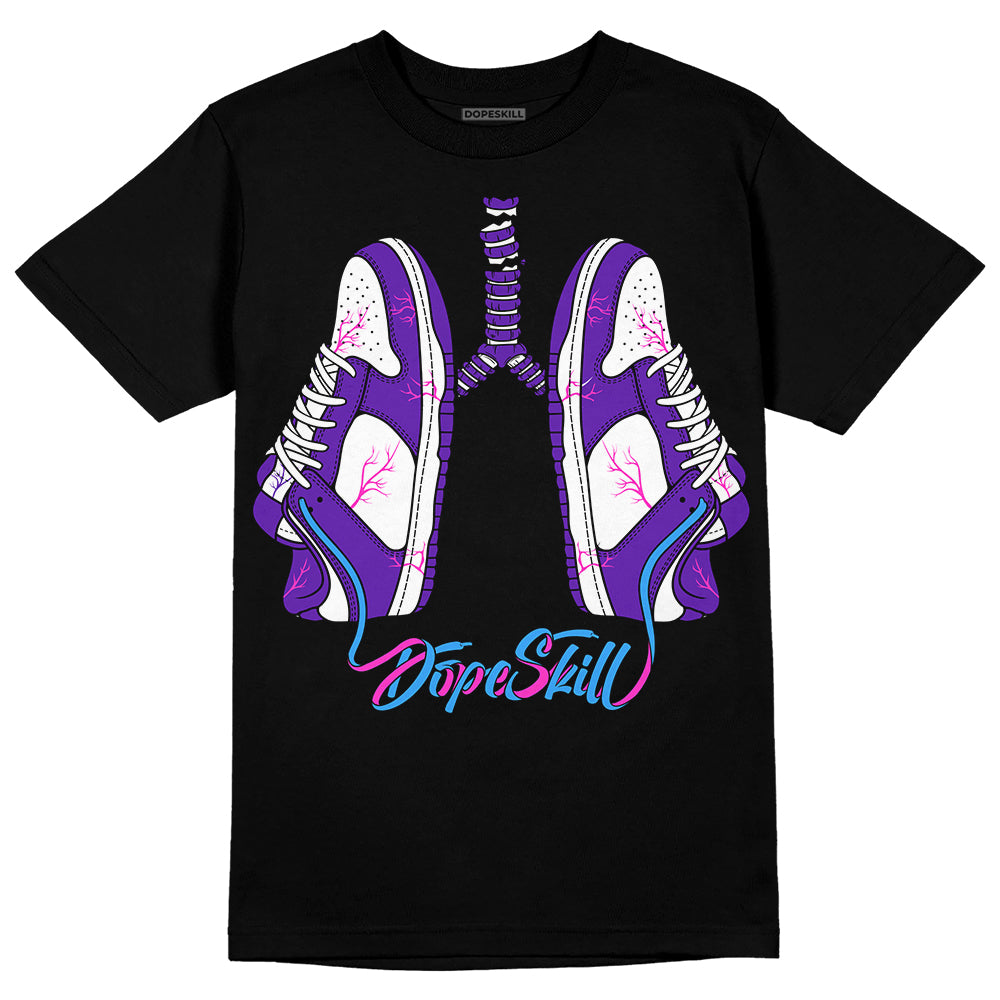 Dunk Purple Championship Court White DopeSkill T-Shirt Breathe Graphic