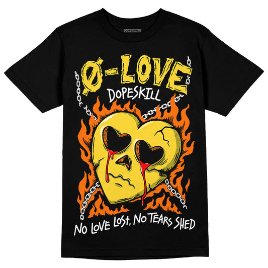 Black Tour Yellow AJ 4 Thunder DopeSkill Unisex T-Shirt Crying Heart Graphic