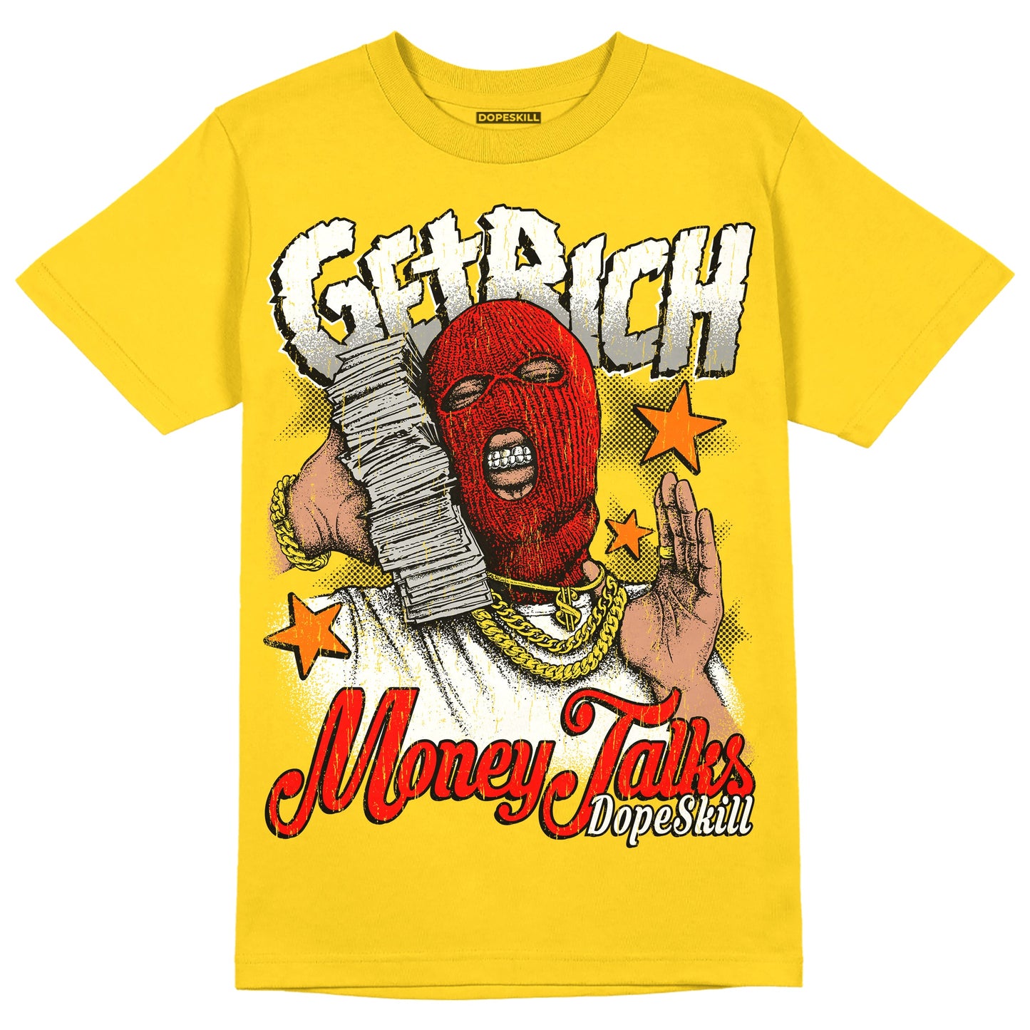 Black Tour Yellow AJ 4 Thunder DopeSkill Unisex T-Shirt Get Rich Graphic