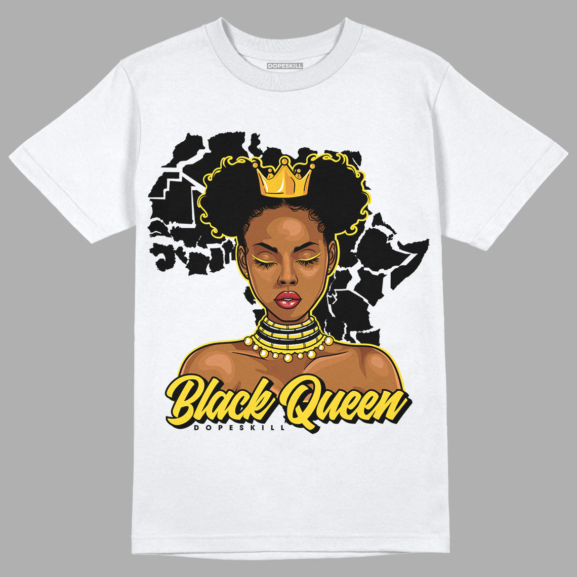 Black Tour Yellow AJ 4 Thunder DopeSkill T-Shirt Black Queen Graphic
