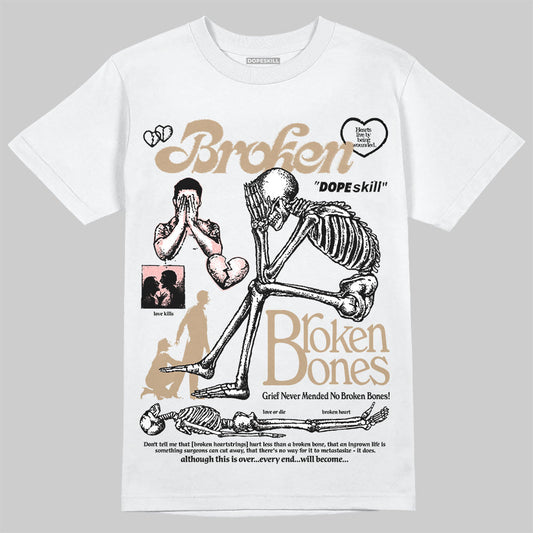 AIR FORCE 1 LINEN DopeSkill T-Shirt Broken Bones Graphic