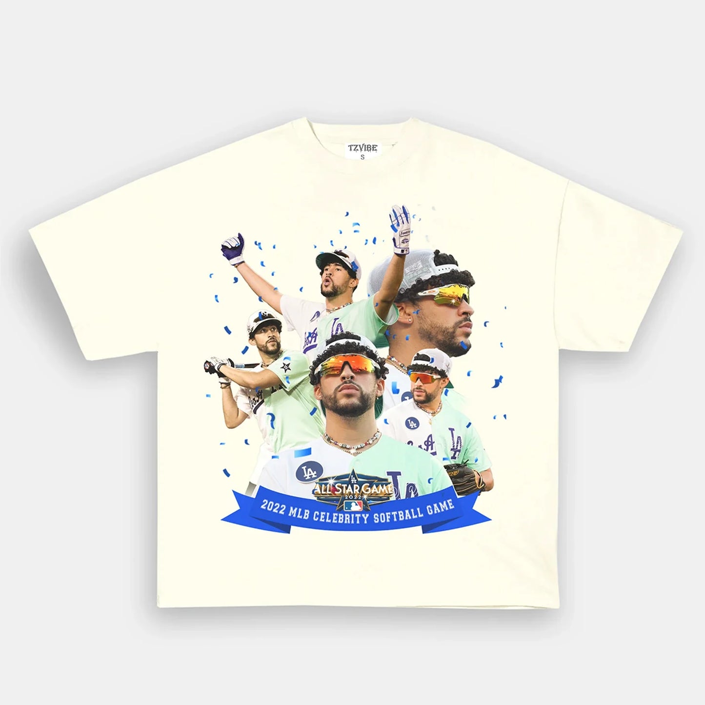 BAD BUNNY x DODGERS VINTAGE TEE Style001