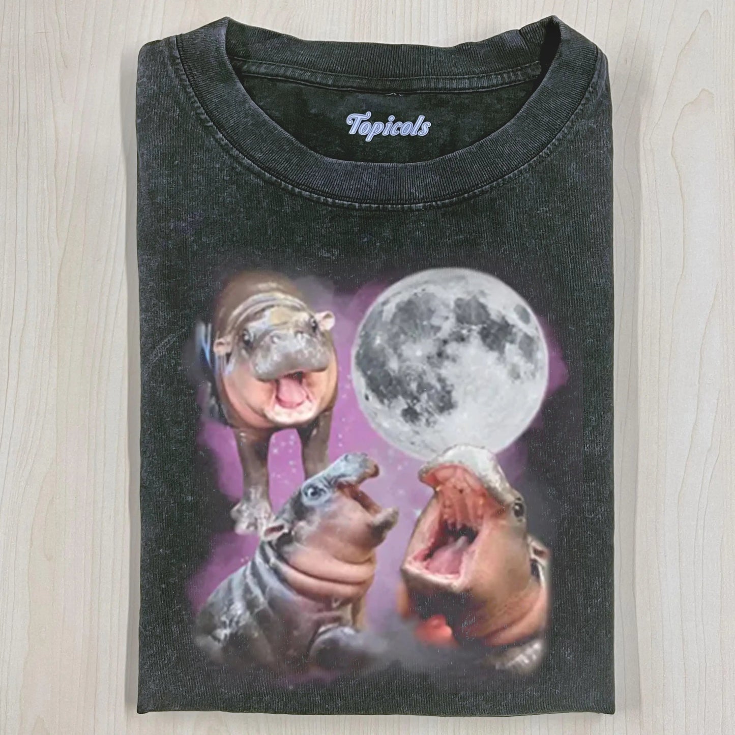 FUNNY MOO DENG HIPPO T-SHIRT Style001