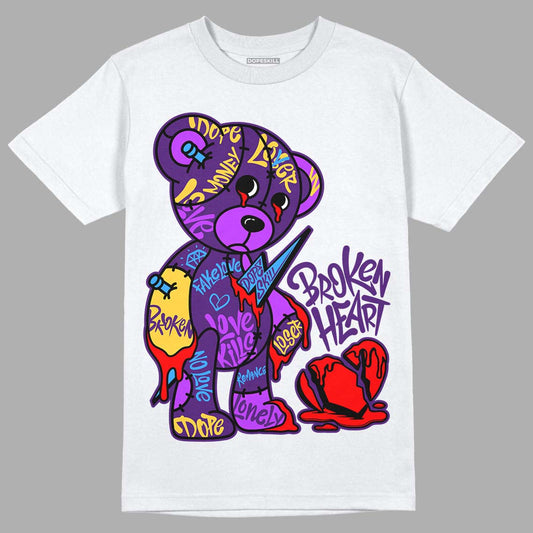 Field Purple 12s DopeSkill T-Shirt Broken Heart Graphic