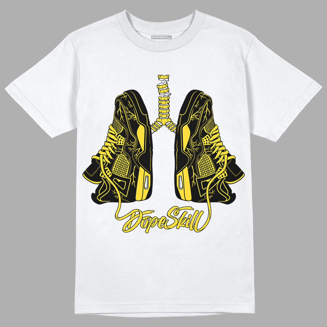 Black Tour Yellow AJ 4 Thunder DopeSkill T-Shirt Breathe Graphic
