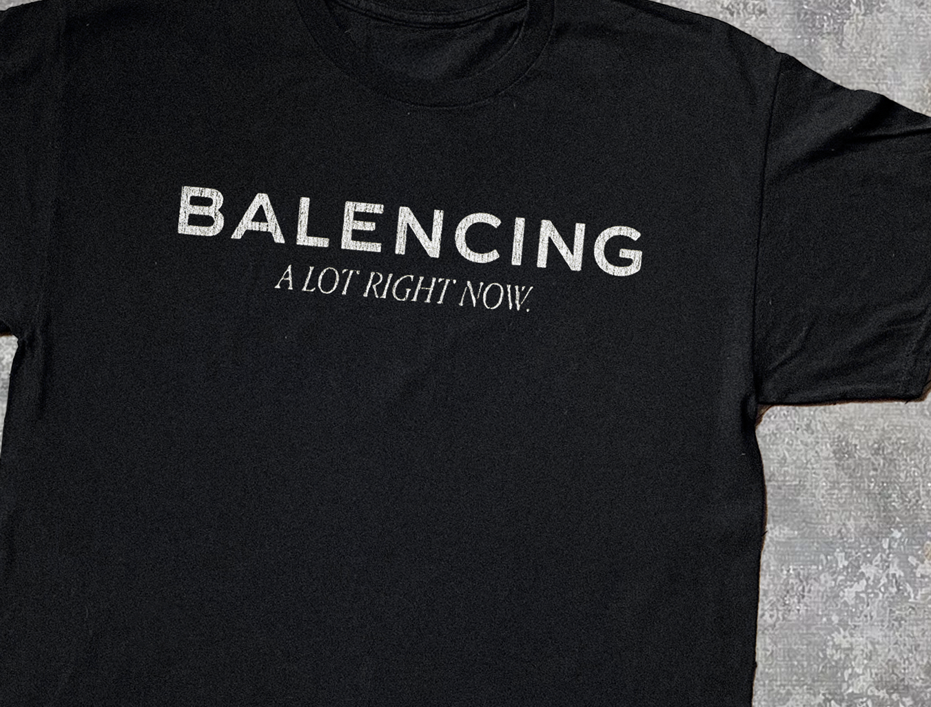 BALENCING ALOT RN VINTAGE BLACK T-SHIRT