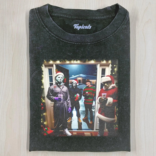 FUNNY CHRISTMAS HORROR MOVIES T-SHIRT Style001