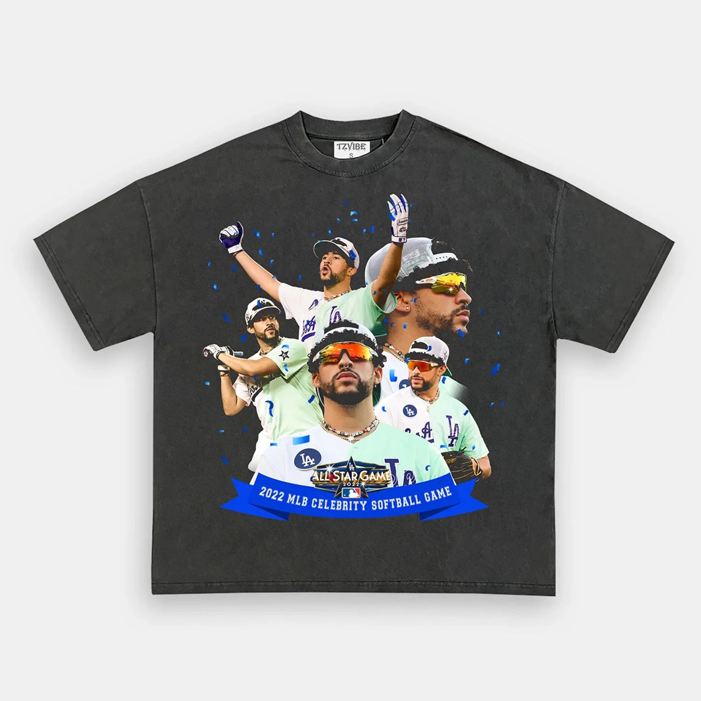 BAD BUNNY x DODGERS VINTAGE TEE Style001