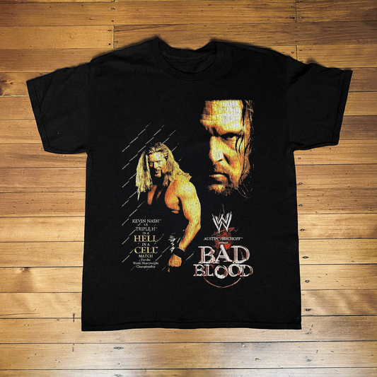 '03 WWE BAD BLOOD BLACK T-SHIRT