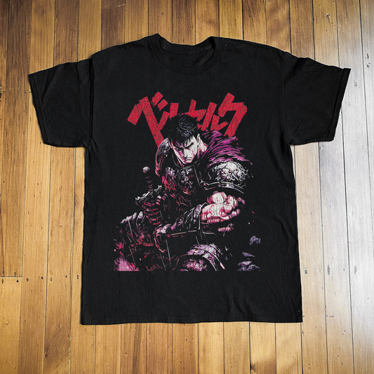 BEZERK ANIME VINTAGE BLACK T-SHIRT