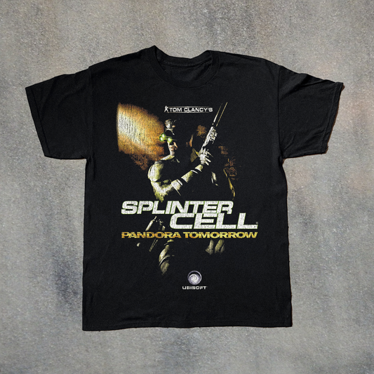 '04 PS2 SPLINTER CELL PANDORA TOMORROW BLACK T-SHIRT