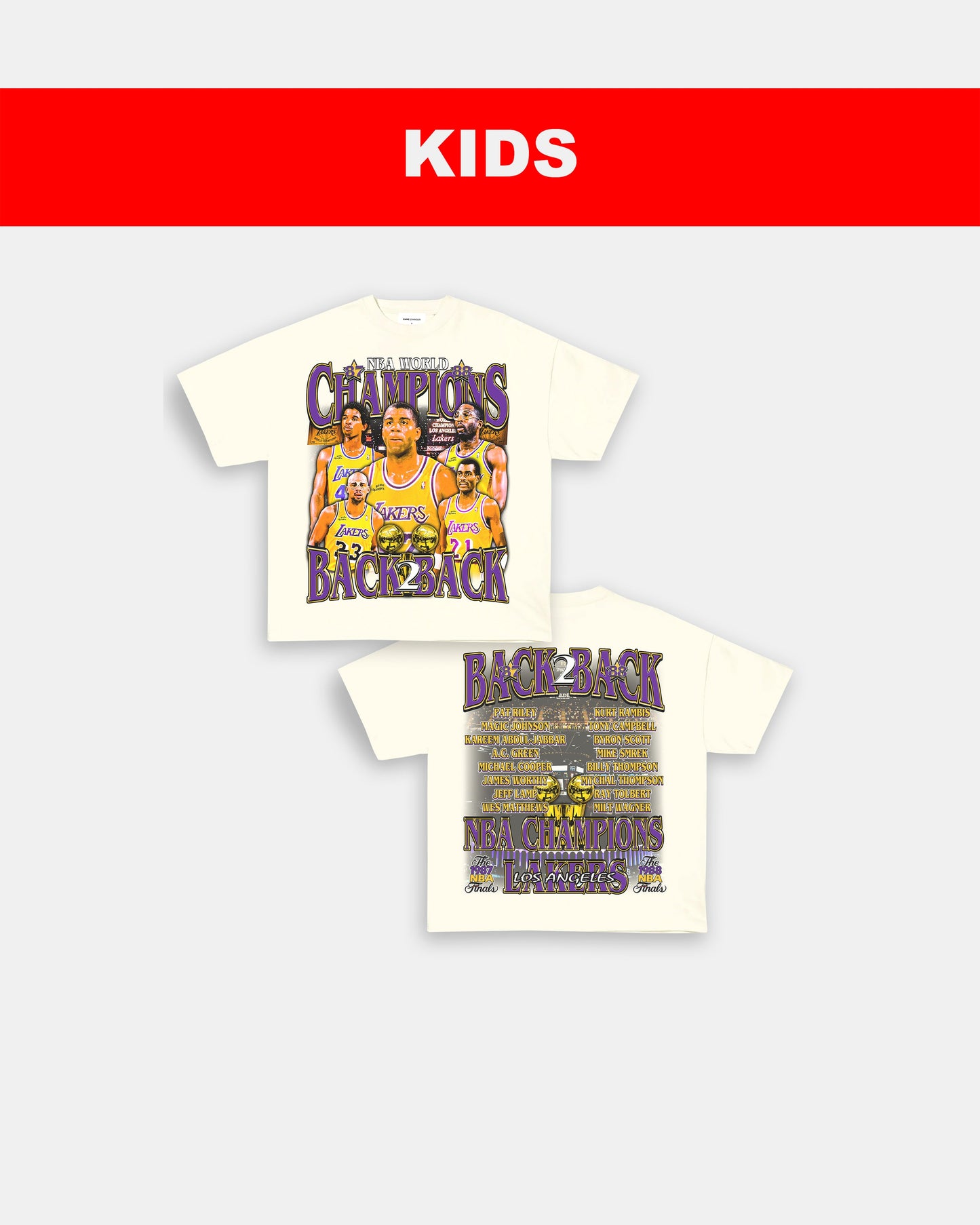 87 & 88 NBA CHAMPS - KIDS TEE - [DS] Style001