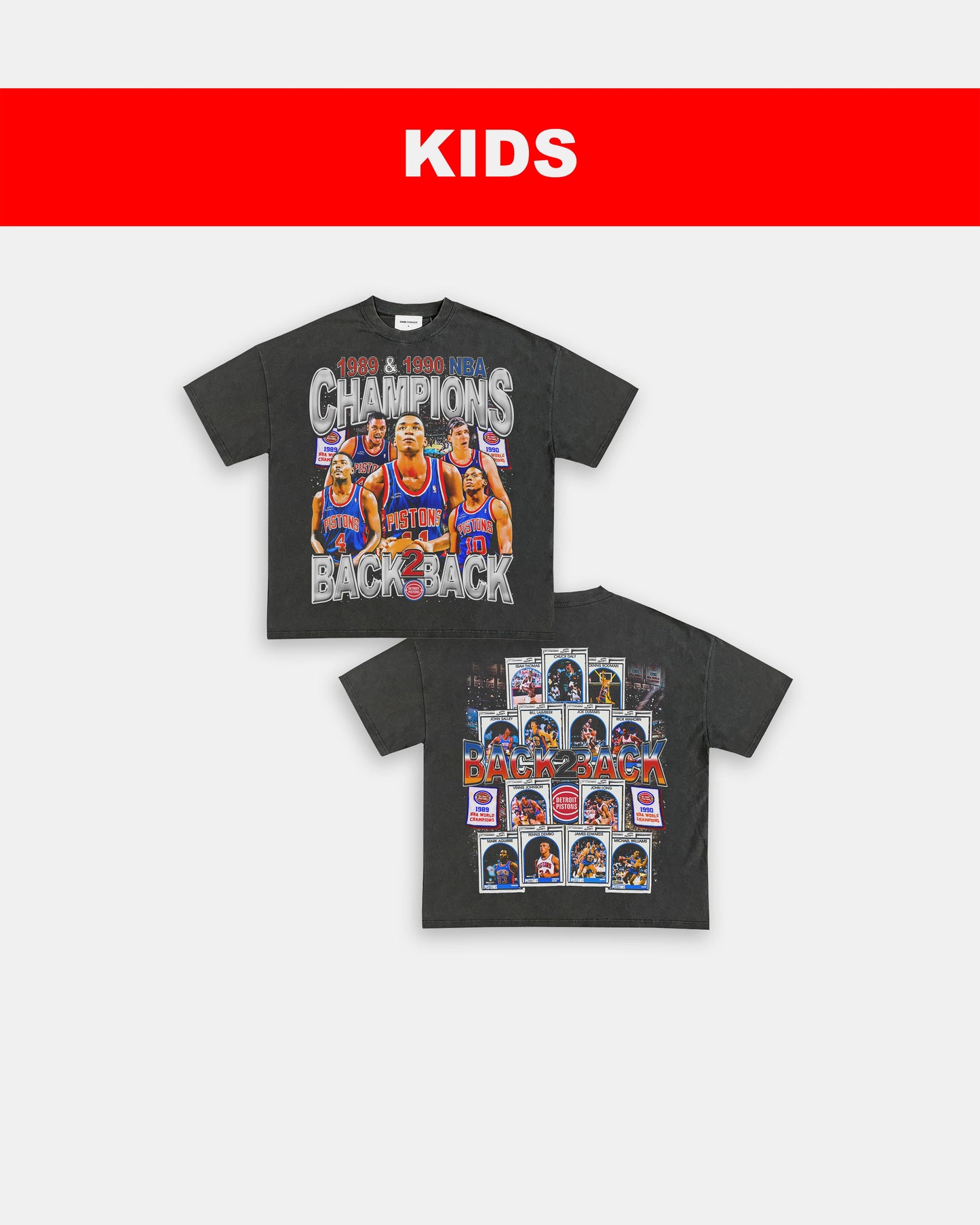 89 & 90 NBA CHAMPS - KIDS TEE - [DS] Style001