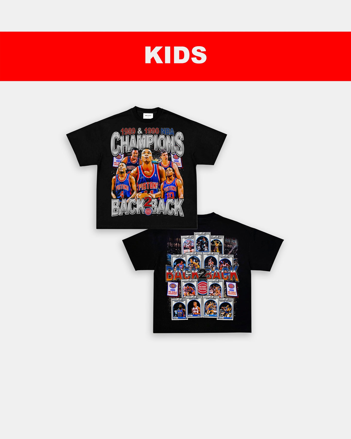 89 & 90 NBA CHAMPS - KIDS TEE - [DS] Style001